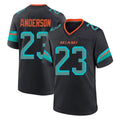 M.Dolphins #23 Zayne Anderson Player Black Pitch Rivalries Collection Home Game Qdoa Stitched Jerseys