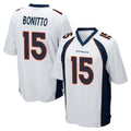 D.Broncos #15 Nik Bonitto Player White Game Qdoa Stitched Jerseys