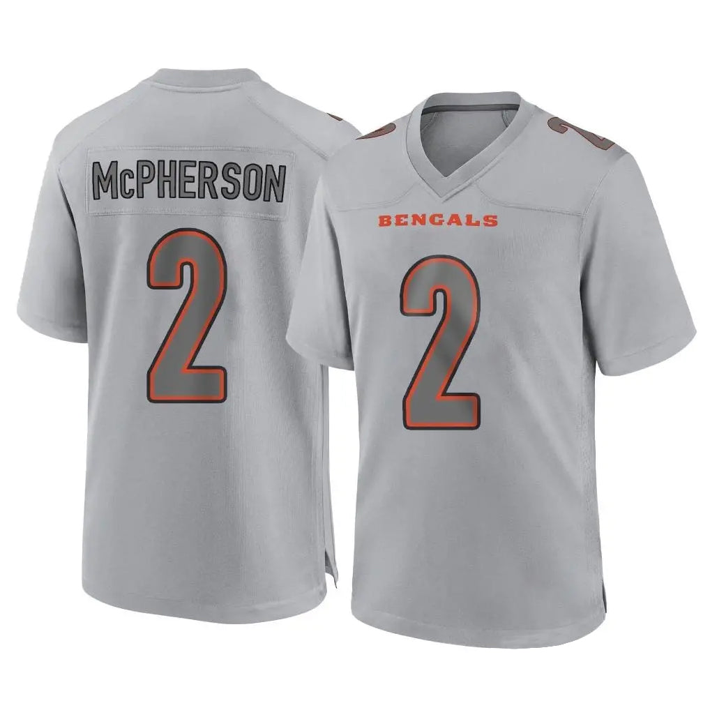 C.Bengals #2 Evan McPherson Player Gray Atmosphere Fashion Game Qdoa Stitched Jerseys