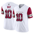 W.Commanders #10 Tress Way Player White Vapor F.U.S.E. Limited Home Game Qdoa Stitched Jerseys