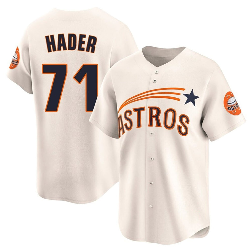 H.Astros #71 Josh Hader Player Cream Throwback Cooperstown Collection Limited Qdoa Stitched Jerseys