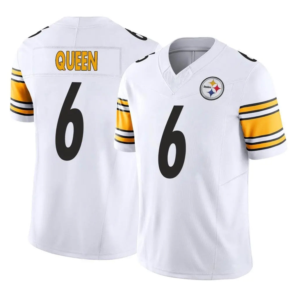 P.Steelers #6 Patrick Queen Player White Limited Vapor F.U.S.E. Home Game Qdoa Stitched Jerseys