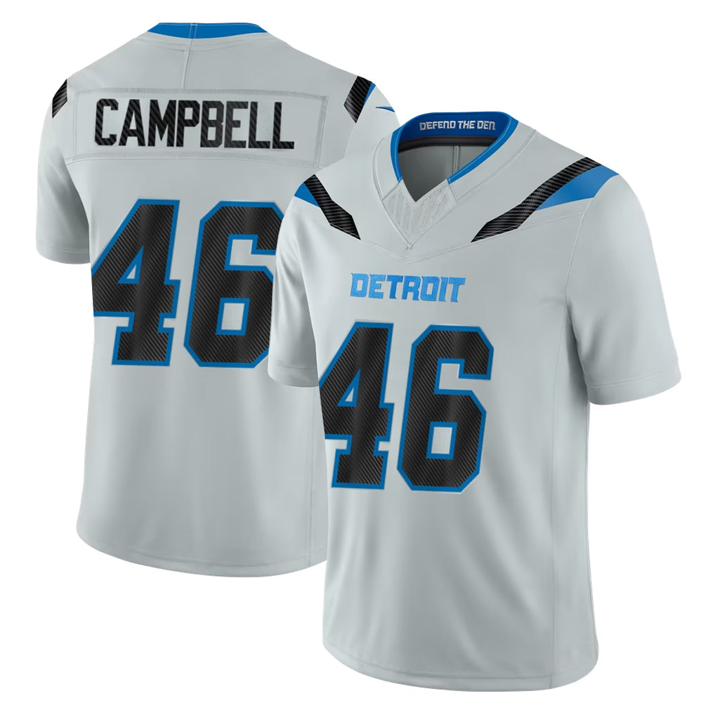 D.Lions #46 Jack Campbell Player Silver Limited 2026 Rivalries Collection Home Game Qdoa Stitched Jerseys