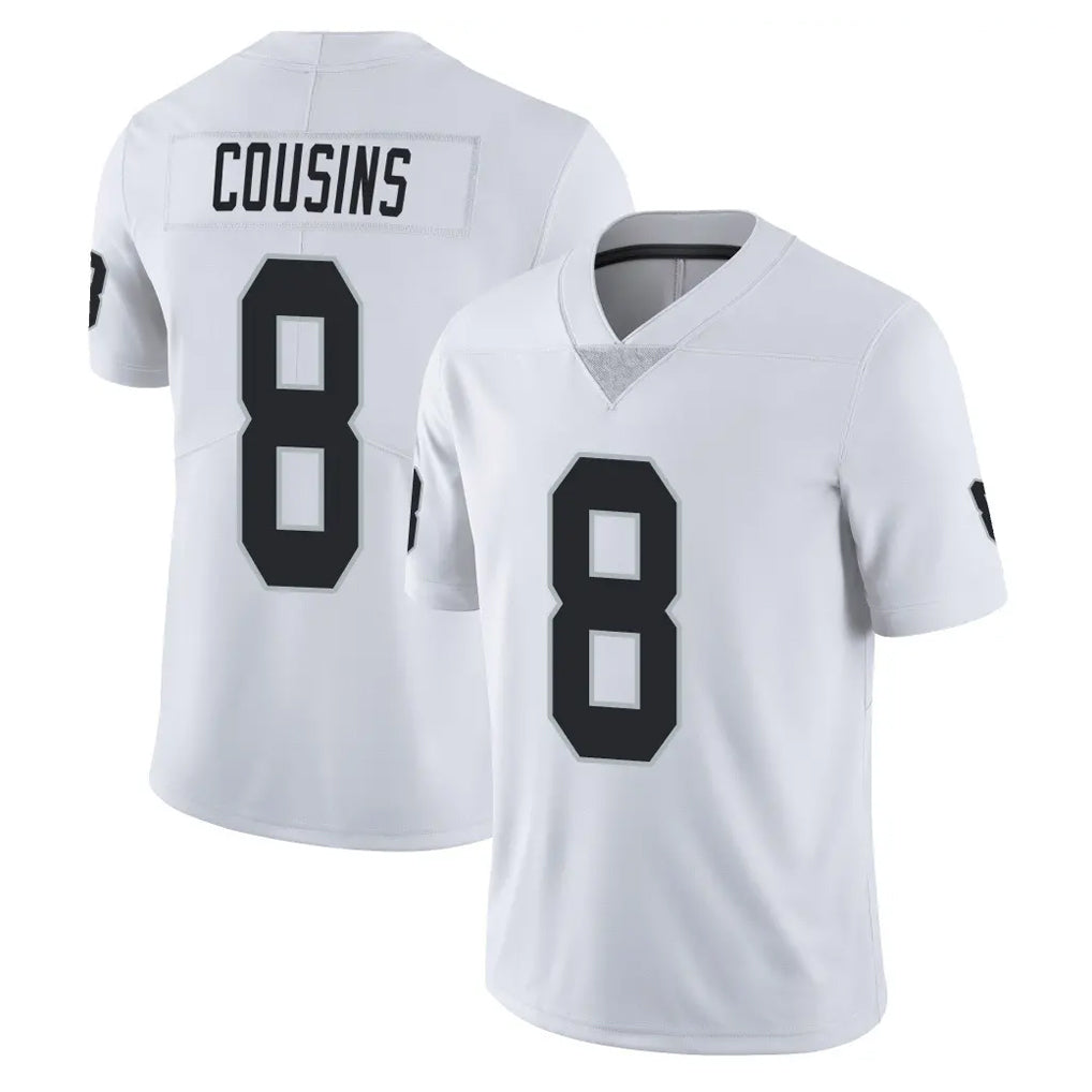 LV.Raiders #8 Kirk Cousins Player White Limited Vapor Untouchable Home Game Qdoa Stitched Jerseys