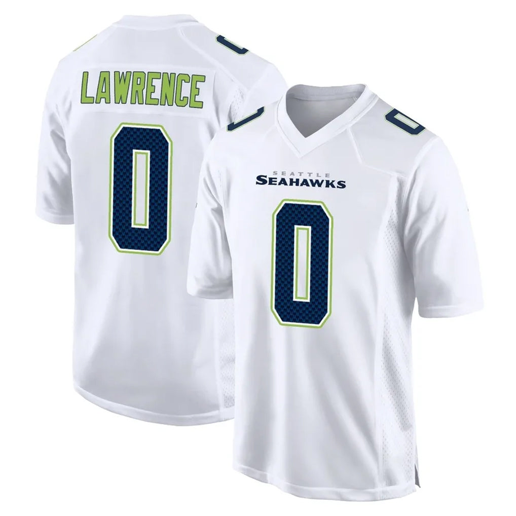 S.Seahawks #0 DeMarcus Lawrence Player White Tundra Fashion Home Game Qdoa Stitched Jerseys