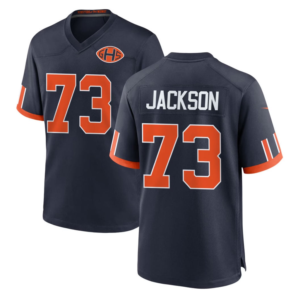 C.Bears #73 Jonah Jackson Player Navy 2026 Rivalries Collection Home Game Qdoa Stitched Jerseys