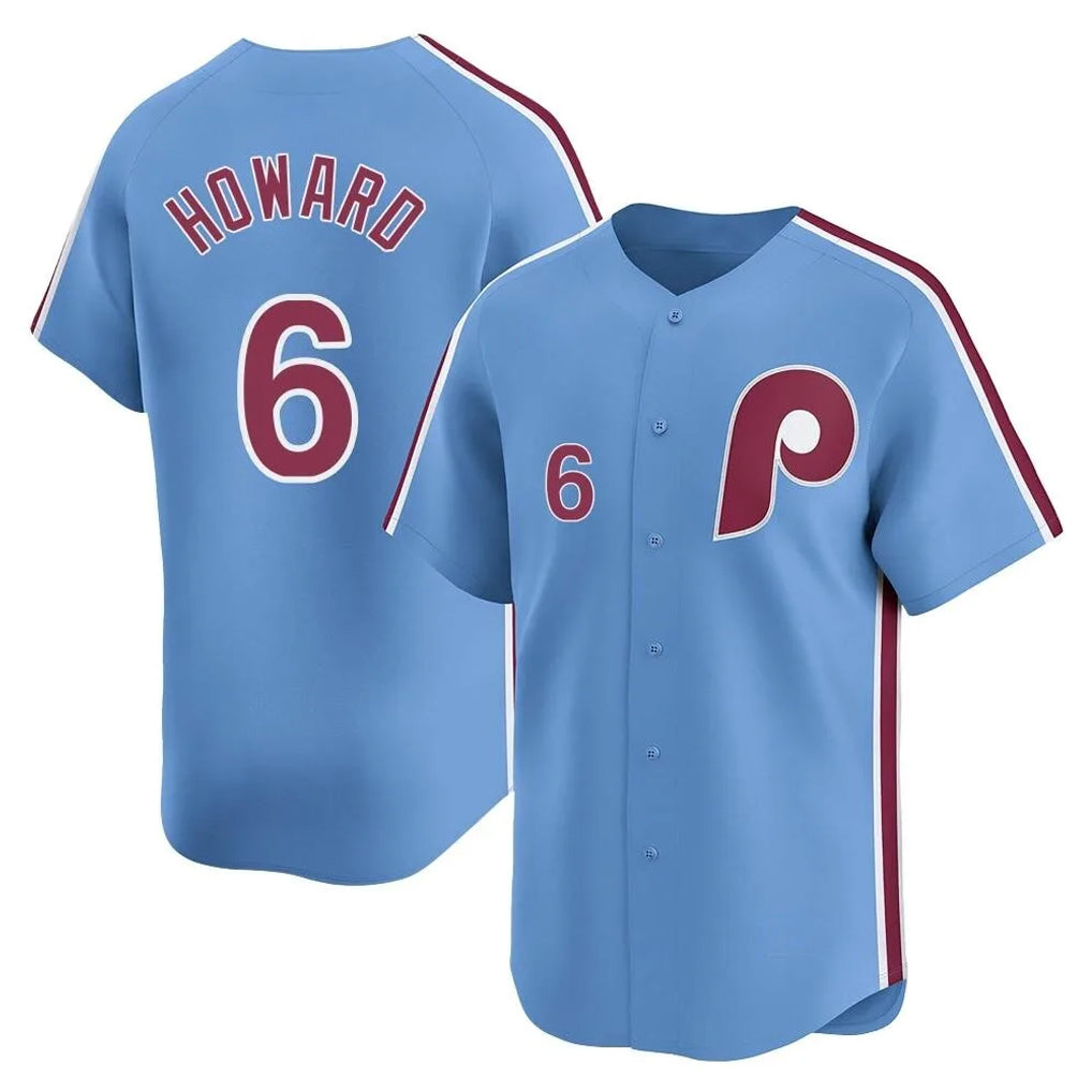 P.Phillies #6 Ryan Howard Player Light Blue Home Limited Qdoa Stitched Jerseys