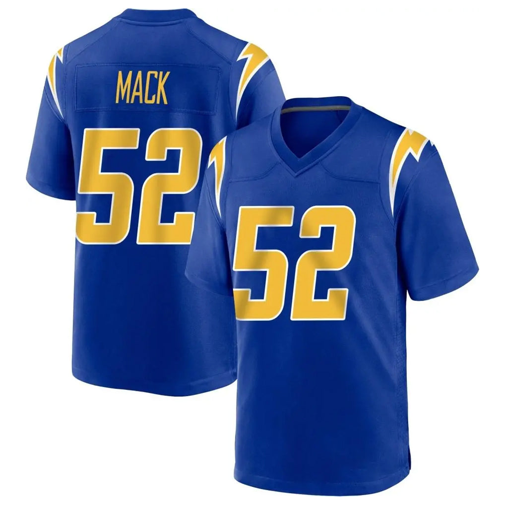 LA.Chargers #52 Khalil Mack Player Royal Home Game Qdoa Stitched Jerseys