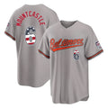B.Orioles #6 Ryan Mountcastle Player Gray USA 250 Fourth of July Home Game Qdoa Stitched Jerseys