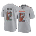 C.Bears #12 Devin Bush Player Gray Atmosphere Fashion Game Qdoa Stitched Jerseys