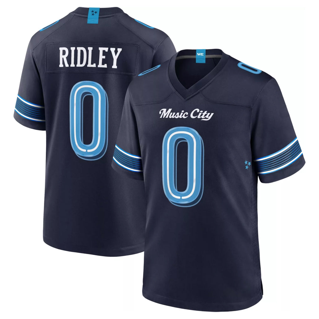 T.Titans #0 Calvin Ridley Player Navy 2026 Rivalries Collection Home Game Qdoa Stitched Jerseys
