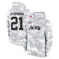 NY.Jets #21 Brandon Stephens Player Arctic Camo Salute to Service Pullover Hoodies Limited Game Qdoa Stitched Jerseys