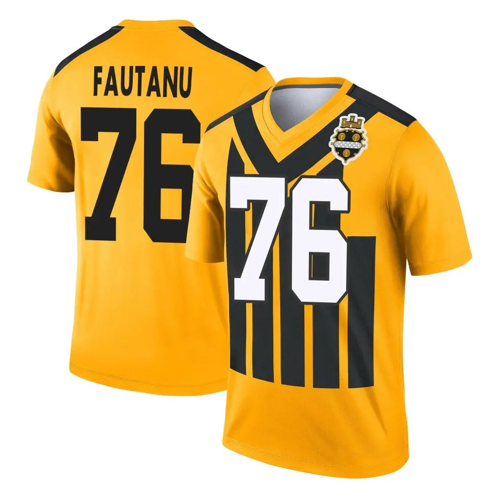 P.Steelers #76 Troy Fautanu Player Gold Legend Limited 1933 Throwback Performance Home Game Qdoa Stitched Jerseys