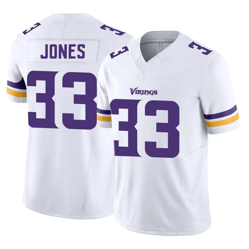 M.Vikings #33 Aaron Jones Sr. Player White Limited Vapor F.U.S.E. Home Game Qdoa Stitched Jerseys
