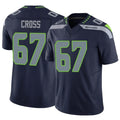 S.Seahawks #67 Charles Cross Player Navy Limited Vapor F.U.S.E. Home Game Qdoa Stitched Jerseys