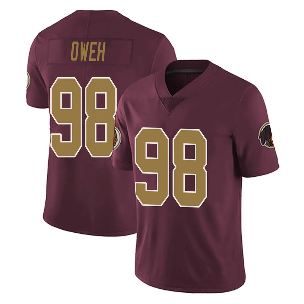 W.Commanders #98 Odafe Oweh Player Burgundy Alternate Vapor Untouchable Home Game Qdoa Stitched Jerseys