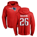 NE.Patriots #26 Hassan Haskins Player Red LOGO Pullover Hoodies Home Game Qdoa Stitched Jerseys
