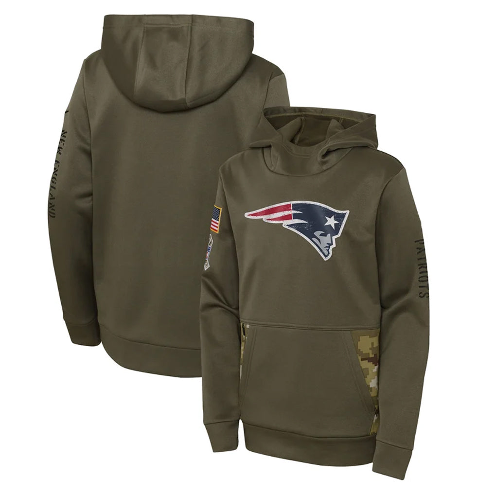 NE.Patriots ## Patriots Blank Player Olive Salute to Service Pullover Hoodies Home Game Qdoa Stitched Jerseys
