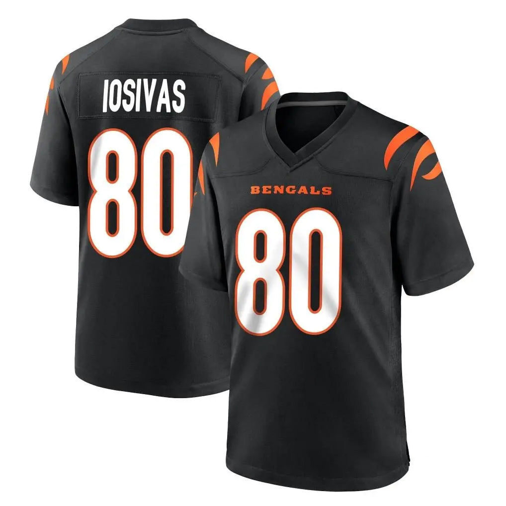 C.Bengals #80 Andrei Iosivas Player Black Home Game Qdoa Stitched Jerseys