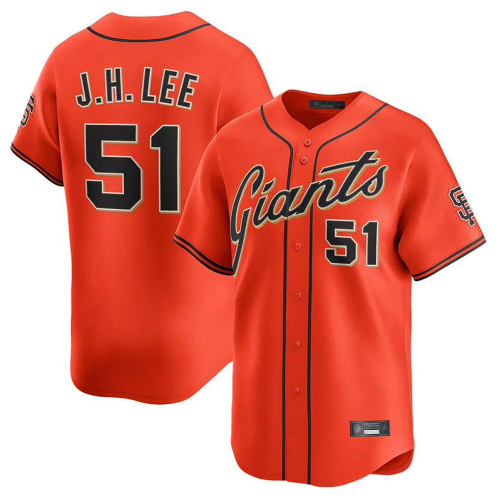 SF.Giants #51 Jung Hoo Lee Player Orange Home Limited Qdoa Stitched Jerseys