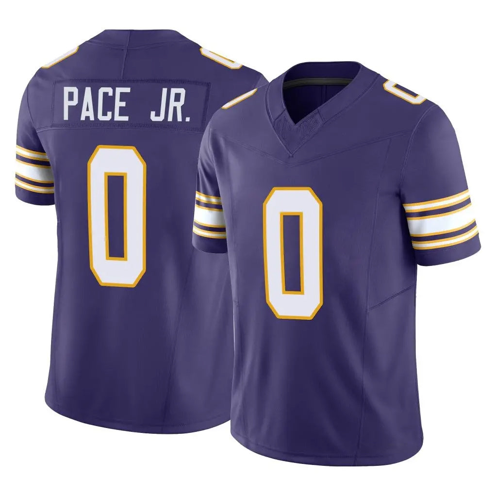 M.Vikings #0 Ivan Pace Jr. Player Purple Limited Classic Vapor F.U.S.E. Home Game Qdoa Stitched Jerseys