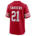 Qdoa SF.49ers #21 Deion Sanders Scarlet Team Retired Player Game Jersey
