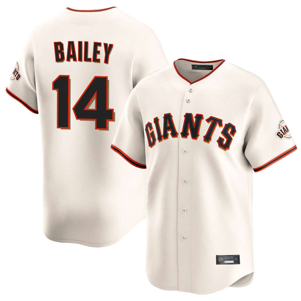 SF.Giants #14 Patrick Bailey Player Cream Home Limited Qdoa Stitched Jerseys