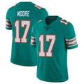 M.Dolphins #17 Trey Moore Player Aqua Limited Alternate Vapor Untouchable Home Game Qdoa Stitched Jerseys