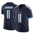 T.Titans #11 Jermaine Johnson II Player Navy Limited Vapor F.U.S.E. Home Game Qdoa Stitched Jerseys