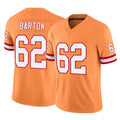 TB.Buccaneers #62 Graham Barton Player Orange Limited Vapor F.U.S.E. Home Game Qdoa Stitched Jerseys