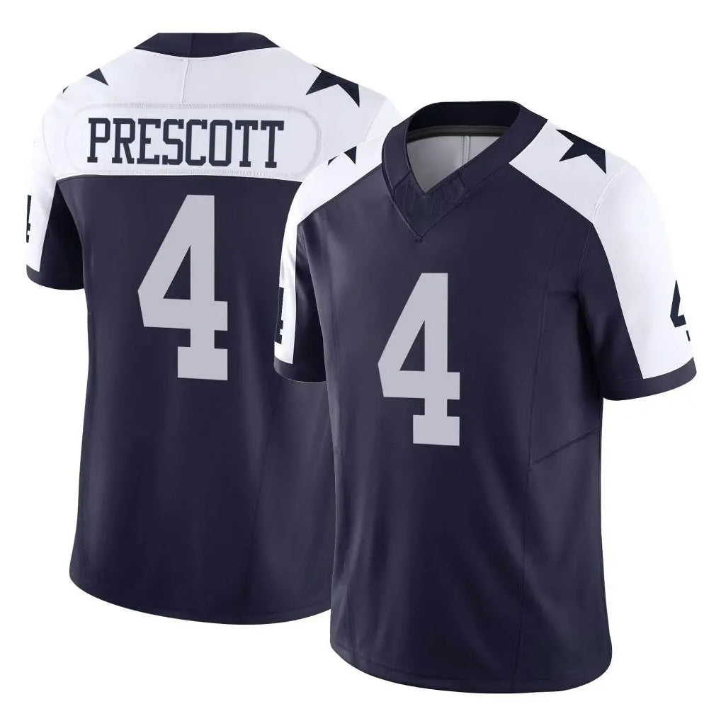 D.Cowboys #4 Dak Prescott Player Navy-White Limited Alternate Vapor F.U.S.E. Home Game Qdoa Stitched Jerseys