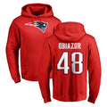 NE.Patriots #48 Namdi Obiazor Player Red LOGO Pullover Hoodies Home Game Qdoa Stitched Jerseys