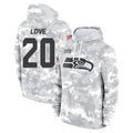 S.Seahawks #20 Julian Love Player Arctic Camo Limited Salute to Service Pullover Hoodies Game Qdoa Stitched Jerseys