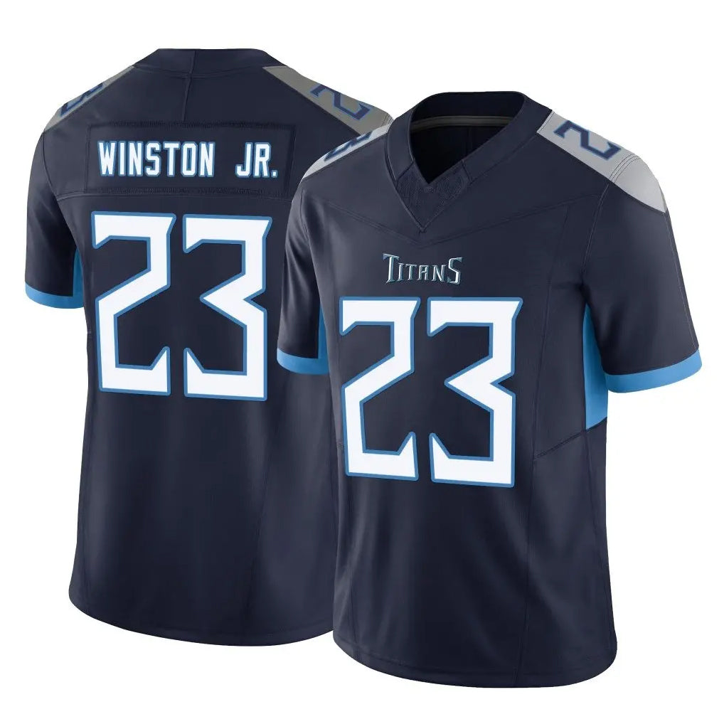 T.Titans #23 Kevin Winston Jr. Player Navy Limited Vapor F.U.S.E. Home Game Qdoa Stitched Jerseys