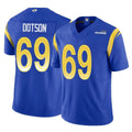 LA.Rams #69 Kevin Dotson Player Royal Limited Vapor F.U.S.E. Home Game Qdoa Stitched Jerseys