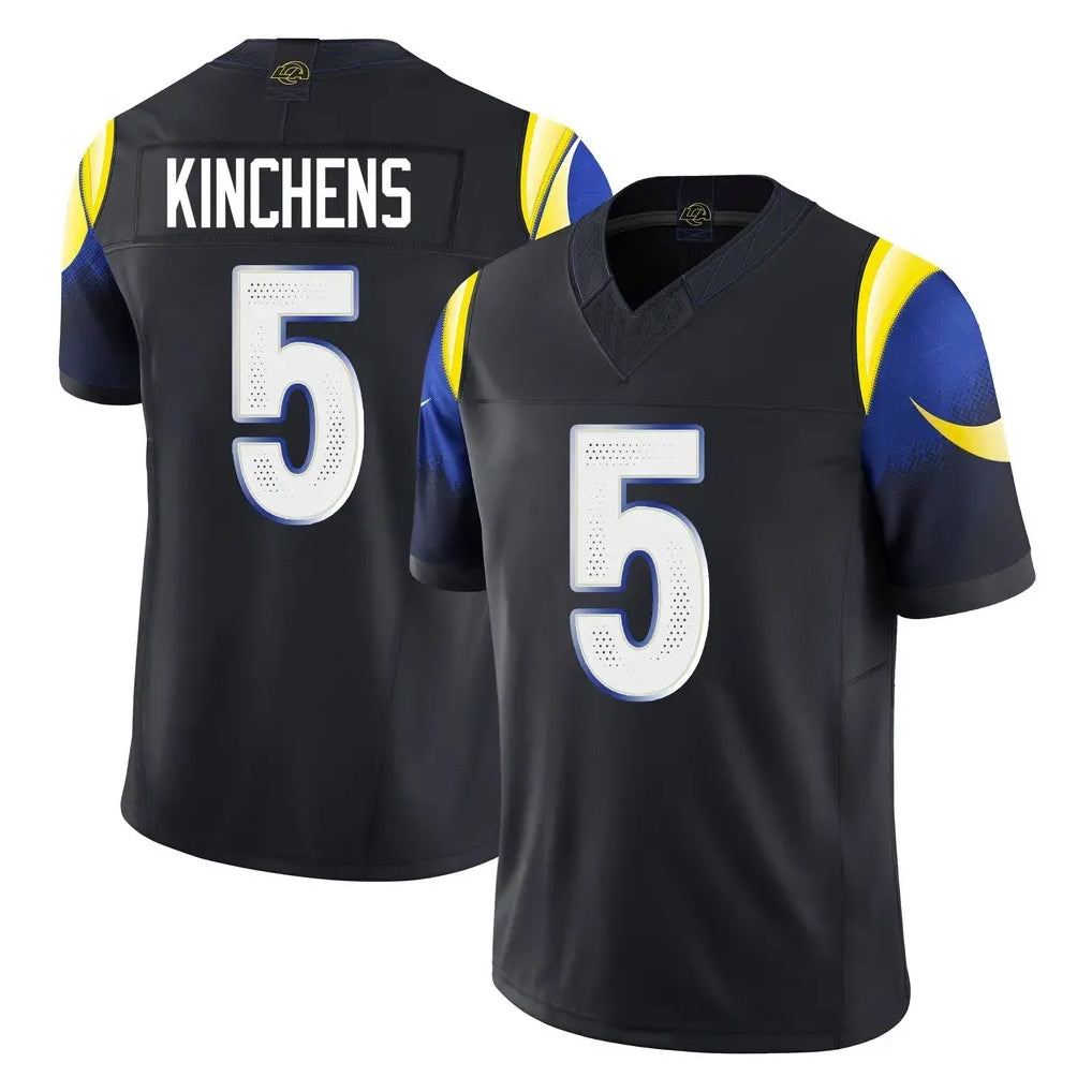 LA.Rams #5 Kamren Kinchens Player Black Midnight Rivalries Collection Limited Home Game Qdoa Stitched Jerseys