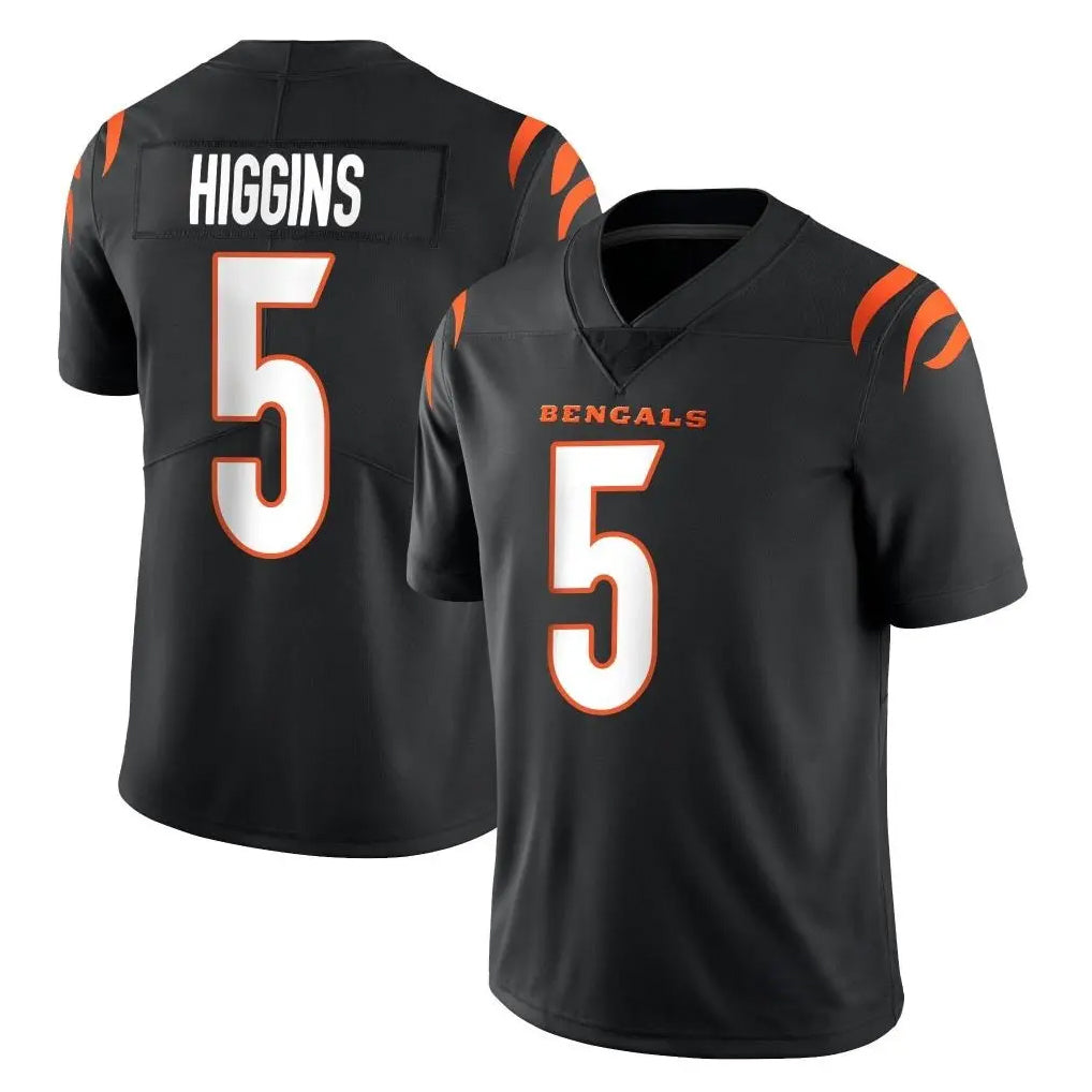C.Bengals #5 Tee Higgins Player Black Vapor Untouchable Limited Home Game Qdoa Stitched Jerseys
