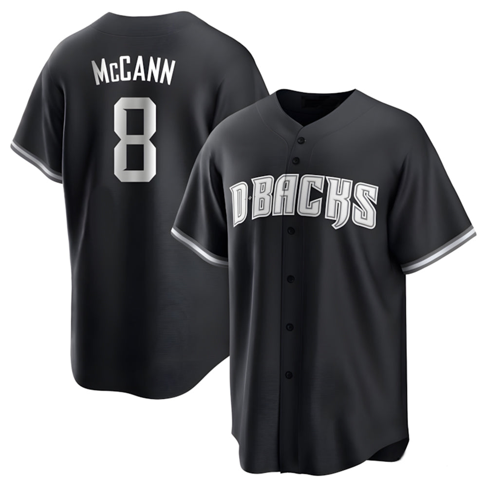 A.Diamondbacks #8 James McCann Player Black Game Home Qdoa Stitched Jerseys
