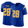 LA.Chargers #28 Kimani Vidal Player Royal Limited Vapor F.U.S.E. Home Game Qdoa Stitched Jerseys