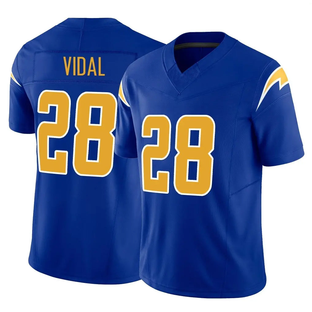 LA.Chargers #28 Kimani Vidal Player Royal Limited Vapor F.U.S.E. Home Game Qdoa Stitched Jerseys