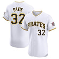P.Pirates #32 Henry Davis Player White Home Limited Elite Qdoa Stitched Jerseys