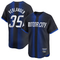 D.Tigers #35 Justin Verlander Player Navy City Connect Home Limited Qdoa Stitched Jerseys