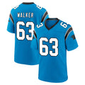 C.Panthers #63 Rasheed Walker Player Blue Home Game Qdoa Stitched Jerseys