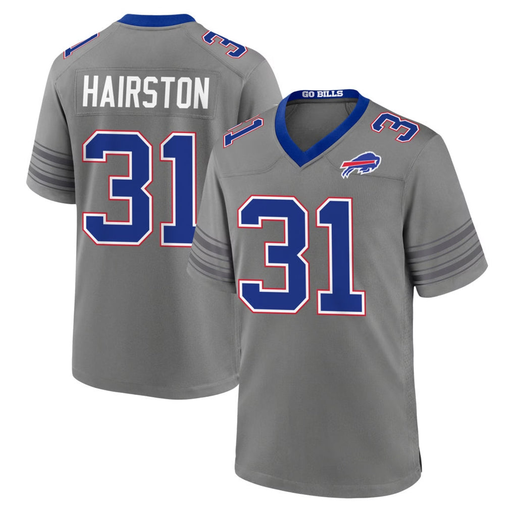 B.Bills #31 Maxwell Hairston Player Gray Nickel City Home Game Qdoa Stitched Jerseys