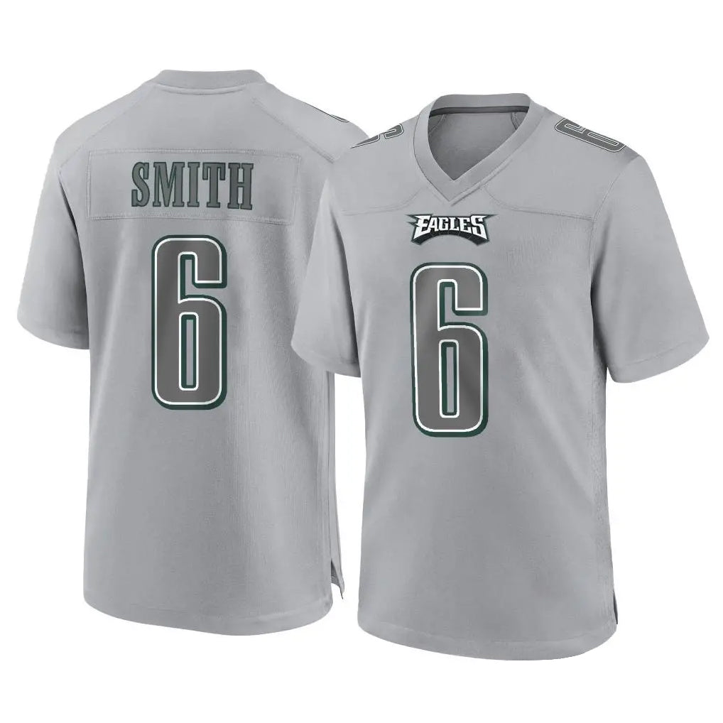 P.Eagles #6 DeVonta Smith Player Gray Atmosphere Fashion Home Game Qdoa Stitched Jerseys
