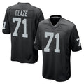 LV.Raiders #71 DJ Glaze Player Black Home Game Qdoa Stitched Jerseys