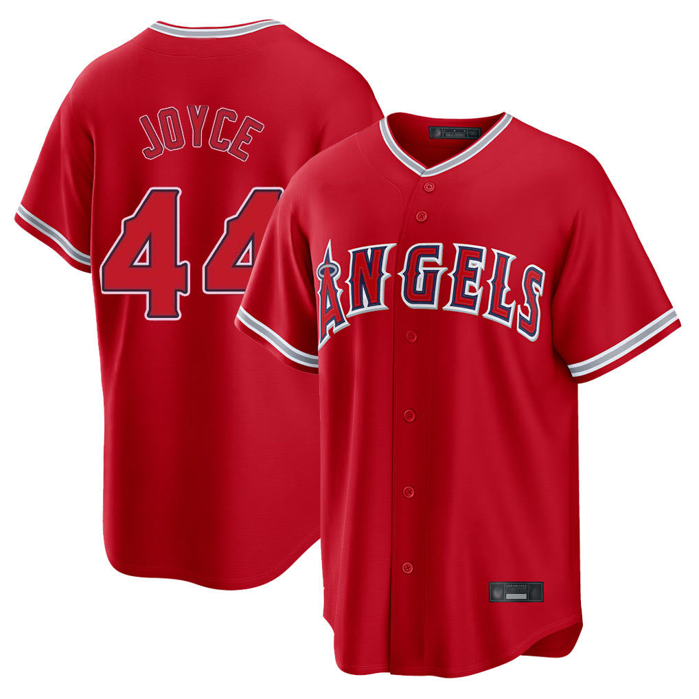 LA.Angels #44 Ben Joyce Player Red Home Game Qdoa Stitched Jerseys