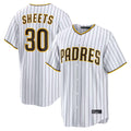 S.Diego Padres #30 Gavin Sheets Player White Home Limited Game Qdoa Stitched Jerseys