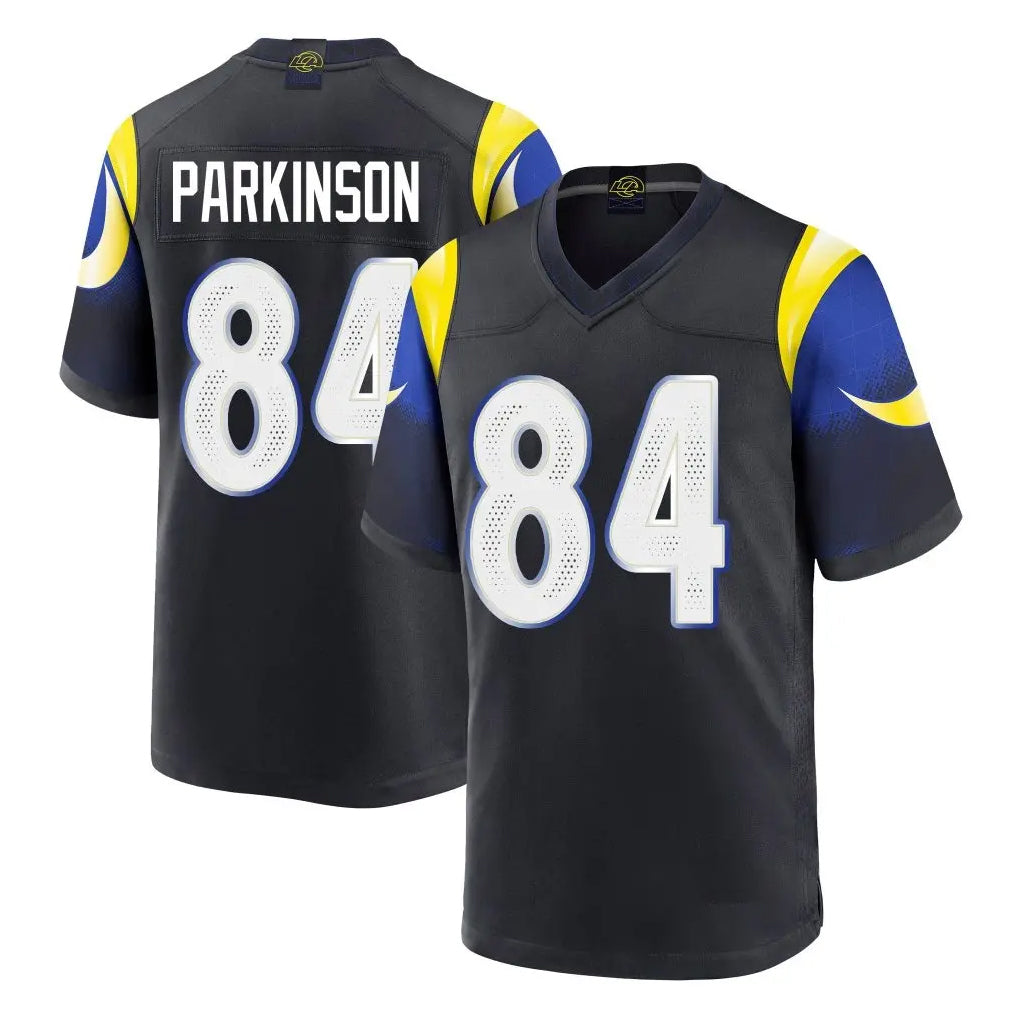 LA.Rams #84 Colby Parkinson Player Black Midnight Rivalries Collection Home Game Qdoa Stitched Jerseys