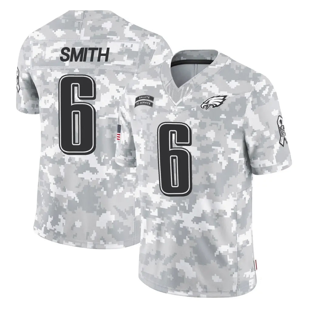 P.Eagles #6 DeVonta Smith Player Arctic Camo Salute to Service Limited Game Qdoa Stitched Jerseys